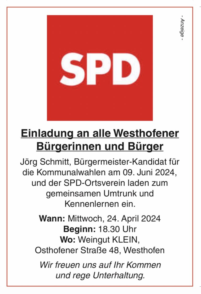 Einladung zum Umtrunk und Kennenlernen