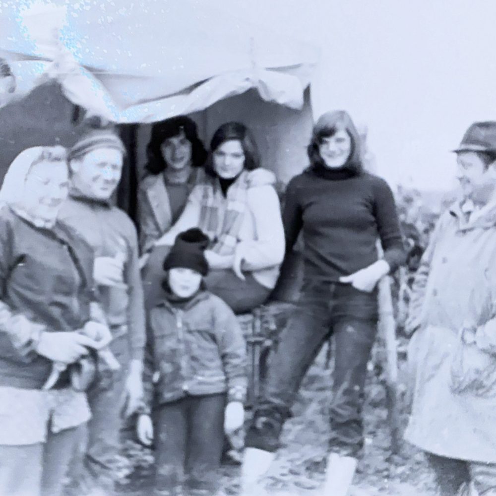 1974 - als jüngster Traubenleser bin ich auch dabei